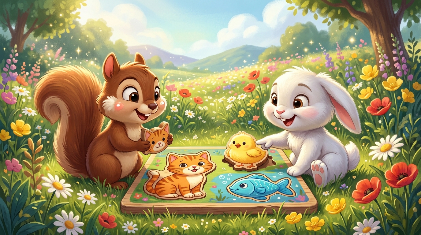 Bé tìm con vật